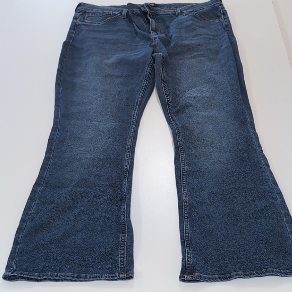 George Denim - George Dark Blue Flare Women's Jeans Size 18 Dark Denim